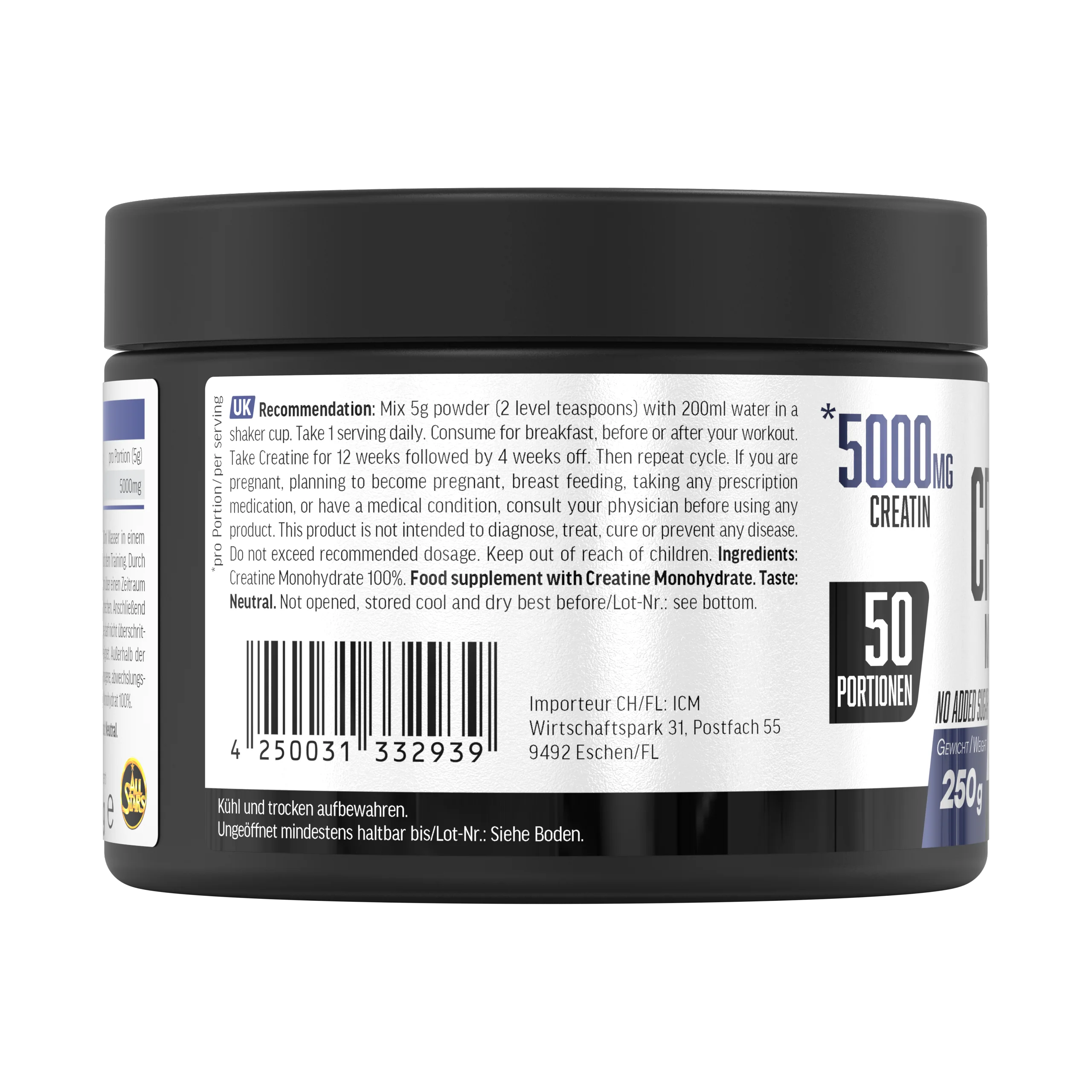 Creatin Monohydrat  - 250g Dose - Image 3