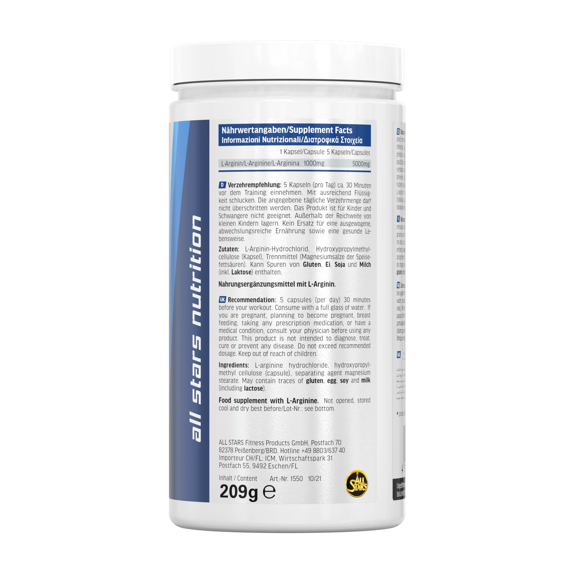 Arginin Mega Caps - 150 Kapseln - Image 3