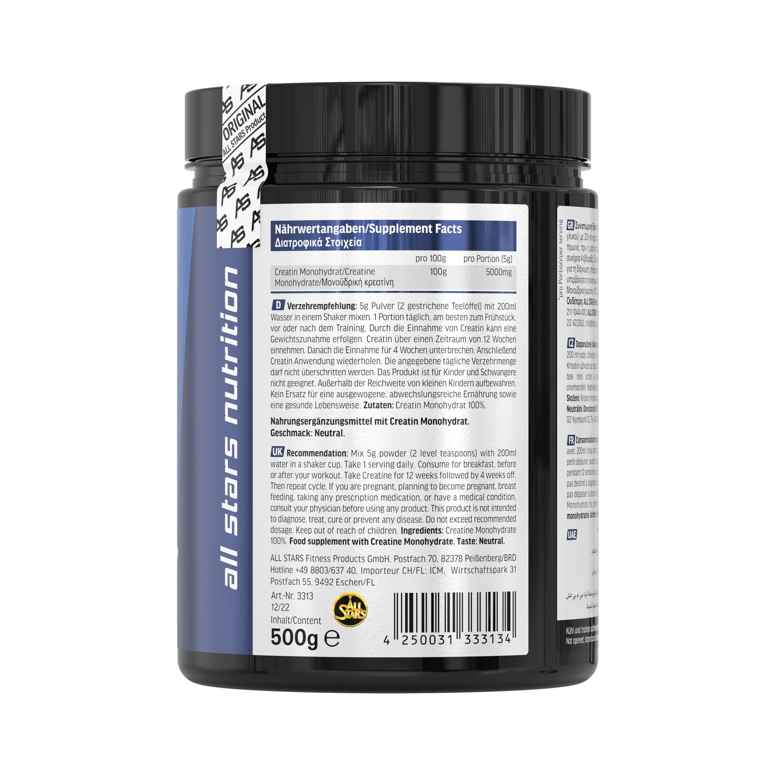 Creatin Monohydrat  - 500g Dose - Image 4