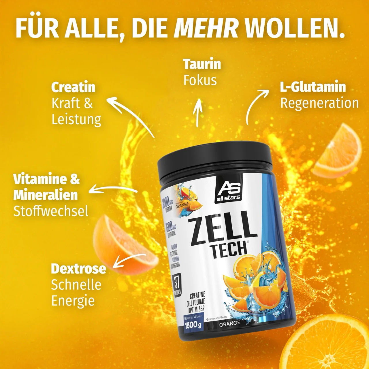 Zelltech - Creatin Cell Volume Optimizer - 1500g Dose - Image 5